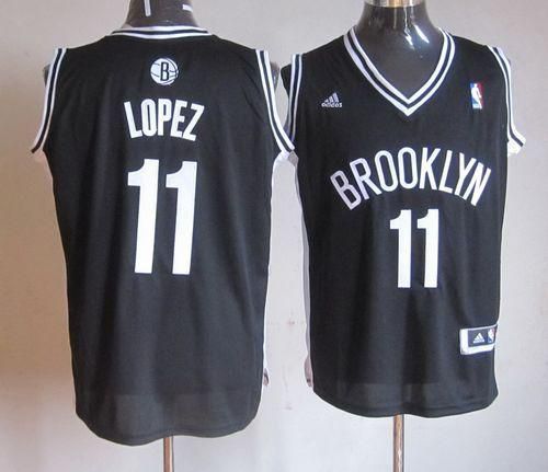 Men Brooklyn Nets #11 Brook Lopez Black Road Stitched NBA Jersey
